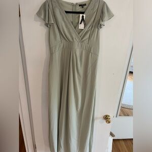 Sage Maternity Bridesmaid dress
